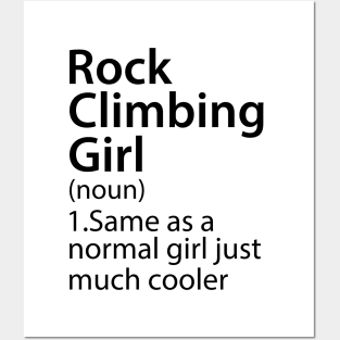 Rock Climbing Girl Definition Posters and Art